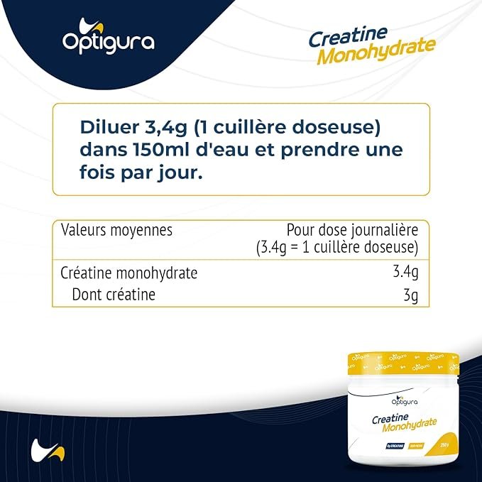 Optigura Creatine Monohydrate 250g - Image 3
